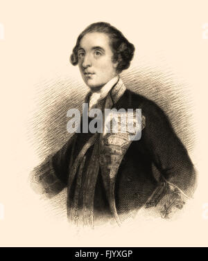 George Brydges Rodney, 1. Baron Rodney, 1718-1792, ein britischer Marineoffizier Stockfoto