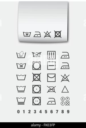 Wasch-Symbole Stock Vektor