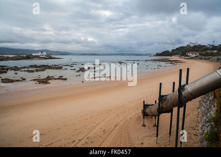 Real Sitio De La Magdalena, Strand, Santander, Kantabrien, Spanien. Stockfoto