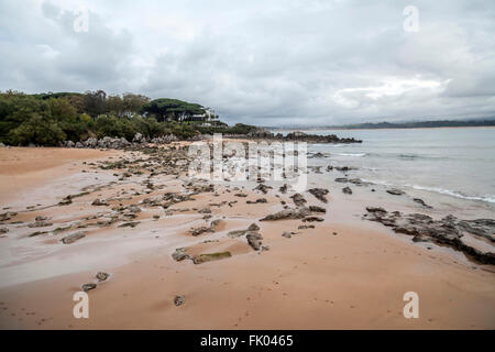 Real Sitio De La Magdalena, Strand, Santander, Kantabrien, Spanien. Stockfoto