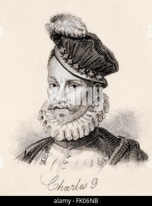 Charles IX, 1550 – 1574.  König von Frankreich. Stockfoto