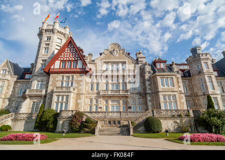 Palacio De La Magdalena, Real Sitio De La Magdalena, Santander, Kantabrien, Spanien. Stockfoto