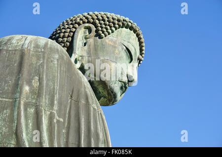 Der große Buddha von Kamakura (Daibutsu) im Kotoku-in Tempel Stockfoto