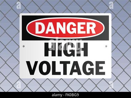 Gefahr hoher Spannung Stock Vektor
