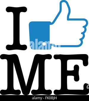 Ich mag mich Stock Vektor