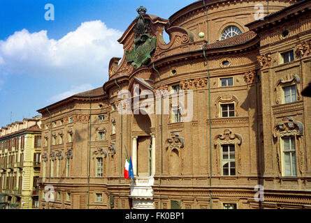 Italien, Piemont, Turin, Carignano Palast von Guarino Guarini Stockfoto