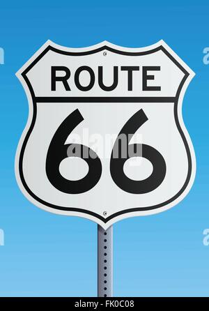 Route 66 Zeichen Stock Vektor