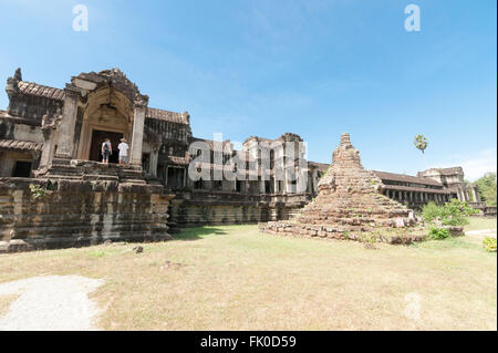 Sehen Sie Angkor Wat-Ostseite Stockfoto