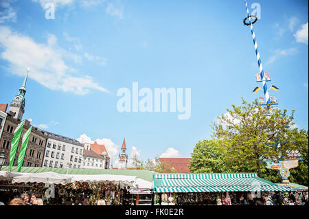 Viktualienmarkt in München Stockfoto