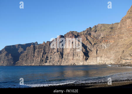 Acantilados de Los Gigantes, die Westküste von der Kanarischen Insel Teneriffa-Spanien Stockfoto