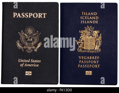 Island und US-Pass Stockfoto