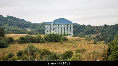 Blick auf die Berge in Piliptse. Frühherbst. Ukraine. Stockfoto