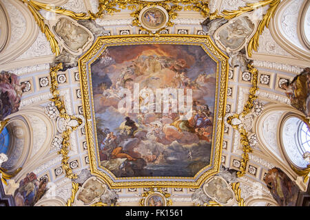 Decke Detail, Königspalast, Madrid, Spanien. Stockfoto