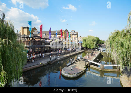 Camden Lock Bereich, Kanäle in London Stockfoto