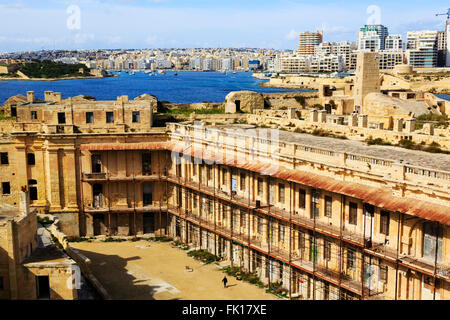 Ausgediente Baracke Fort St. Elmo, Valletta, Malta Stockfoto