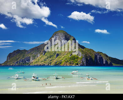 El Nido Bay und Cadlao Island, Palawan, Philippinen Stockfoto