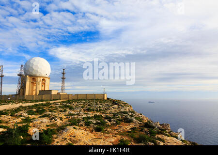 Radarstation, Dingli Cliffs, Malta, Stockfoto