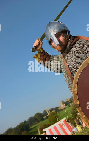 Normannischen Ritters. Schlacht von Hastings. East Sussex. England. VEREINIGTES KÖNIGREICH. Europa Stockfoto