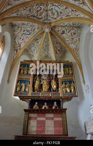 Gotischen Flügelaltar in Ossiach Abbey.  Kärnten. Österreich Stockfoto