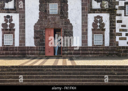 Kirche Unserer Dame von der Reinigung oder Nossa Senhora da Purificação. Santo Espírito Dorf Santa Maria Insel. Azoren. Portugal. Europa Stockfoto