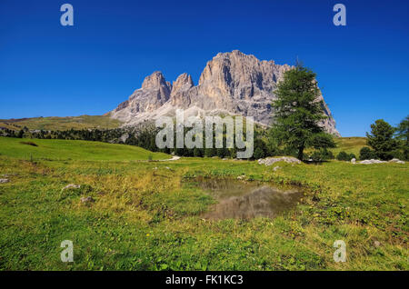 Langkofel in Den Italienischen Dolomiten - Berge Langkofel in den italienischen Dolomiten Stockfoto