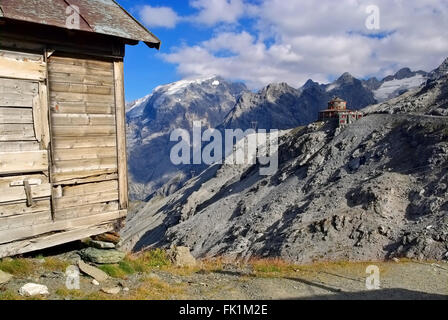 Stilfser Joch Tibet-Hütte in Südtirol - Stilfser Joch Tibet Hütte in Südtirol Stockfoto