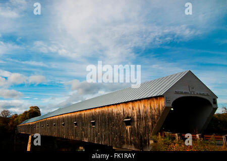 Cornish-Windsor Bridge ist die längste Brücke des Landes. Es erstreckt sich über die Connecticut River zwischen New Hampshire und Vermont. Stockfoto