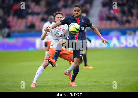 Paris, Frankreich. 5. März 2016. Französischen Liga 1 Fußball. Paris Saint-Germain gegen Montpellier. Nkunku Christopher Alan (PSG) Credit: Aktion Plus Sport/Alamy Live-Nachrichten Stockfoto