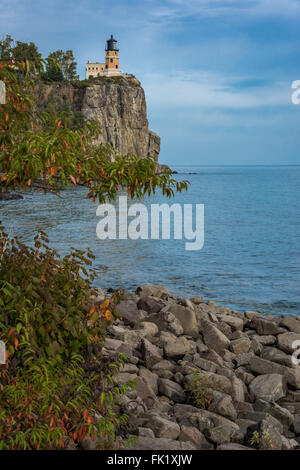 Split Rock Leuchtturm am Lake Superior. Stockfoto