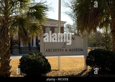 Camden Archive & Museum Südcarolina USA Stockfoto