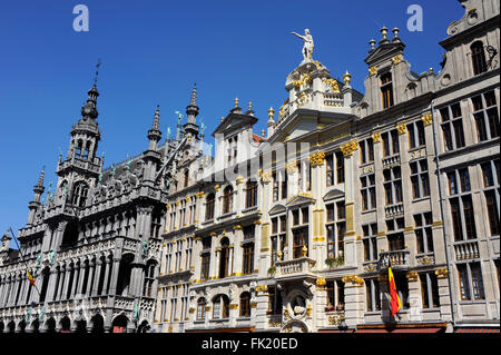 Grand-Place, King-Haus, Stadtmuseum und La Chaloupe d ' or Brauerei, Brüssel, Belgien Stockfoto