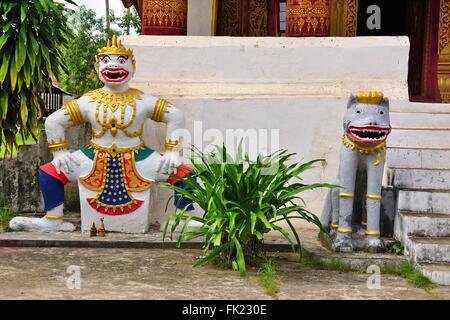 Der Tempel Wat Aham (Kloster des Herzens geöffnet) in Luang Prabang, Laos Stockfoto