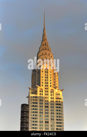 New York - 24. Januar 2016: Chrysler Building bei Sonnenuntergang, New York City. Stockfoto