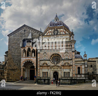 Cappella Colleoni und Basilica di Santa Maria Maggiore in Bergamo Platz Duomo´s Stockfoto