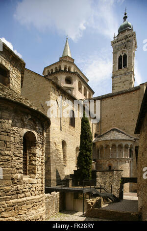 Die Basilica di Santa Maria Maggiore, Bergamo Alta, Italien. Stockfoto