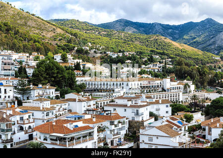 Stadtbild von Mijas-bezaubernde weiße Dorf in Andalusien, in der Nähe von Malaga, Spanien Stockfoto