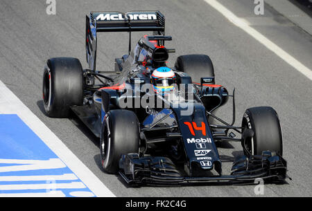 Fernando Alonso (ESP), McLaren während Formel1 Test Tage auf dem Circuit de Barcelona-Catalunya, Spanien vom 22. Februar bis 25. 2016 Stockfoto