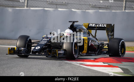 Kevin Magnussen (DEN), Renault während Formel1 Test Tage auf dem Circuit de Barcelona-Catalunya, Spanien vom 22. Februar bis 25. 2016 Stockfoto