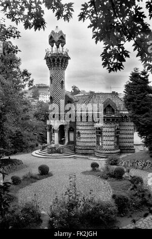 El Capricho von Antoni Gaudí in Comillas, Kantabrien, Spanien. Stockfoto