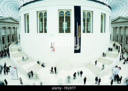 Great Court des British Museum, der Lesesaal, in dem Marx das Kapital schrieb Stockfoto