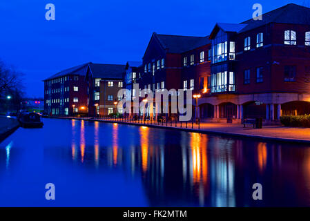 Leeds und Liverpool Canal in Wigan, größere Manchester, England UK Stockfoto