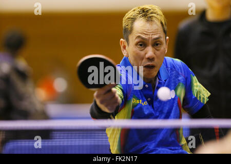 Osaka, Japan. 5. März 2016. Shinichi Yoshida Tischtennis: Japan Absatzabstand Tischtennis Meisterschaften Men'sWheelchair DivisionG1 bei Amity Maishima in Osaka, Japan. © Yohei Osada/AFLO SPORT/Alamy Live-Nachrichten Stockfoto