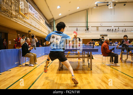 Osaka, Japan. 5. März 2016. Kouyou Iwabuchi Tischtennis: Japan Open Para Tischtennis Meisterschaften Männer stehende Division G1 bei Amity Maishima in Osaka, Japan. © Yohei Osada/AFLO SPORT/Alamy Live-Nachrichten Stockfoto