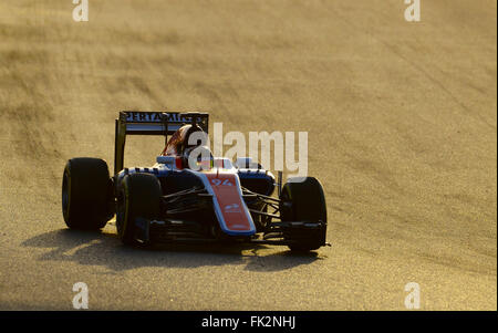 Pascal Wehrlein (GER), Manor Racing während Formel1 Test Tage auf dem Circuit de Barcelona-Catalunya, Spanien vom 22. Februar bis 25. 2016 Stockfoto