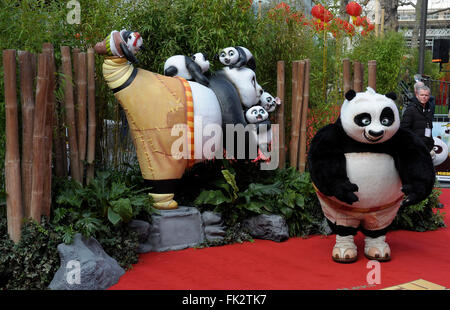 London, UK. 6. März 2016. Kung Fu Panda 3 Premiere in London. Bildnachweis: Peter Phillips/Alamy Live-Nachrichten Stockfoto