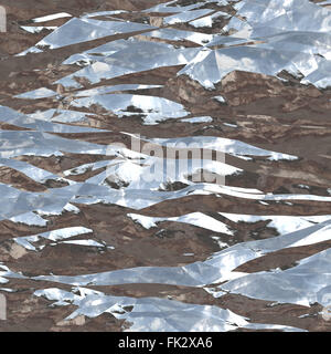 Aluminium-Folie Textur nahtlose Stockfoto