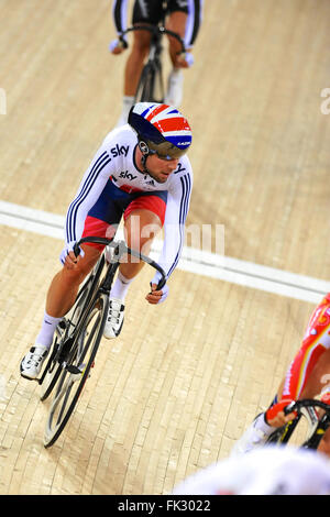 London, UK. 5. März 2016. X die Männer Omnium Finale bei der UCI 2016-Weltmeisterschaften, Lee Valley Velo-Park. Bildnachweis: Michael Preston/Alamy Live-Nachrichten Stockfoto