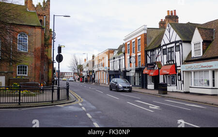 Billericay Essex UK - Geschäfte und Firmen in der High Street Stockfoto