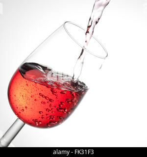 Glas voll Wein Stockfoto