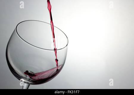 Rotweinglas Stockfoto